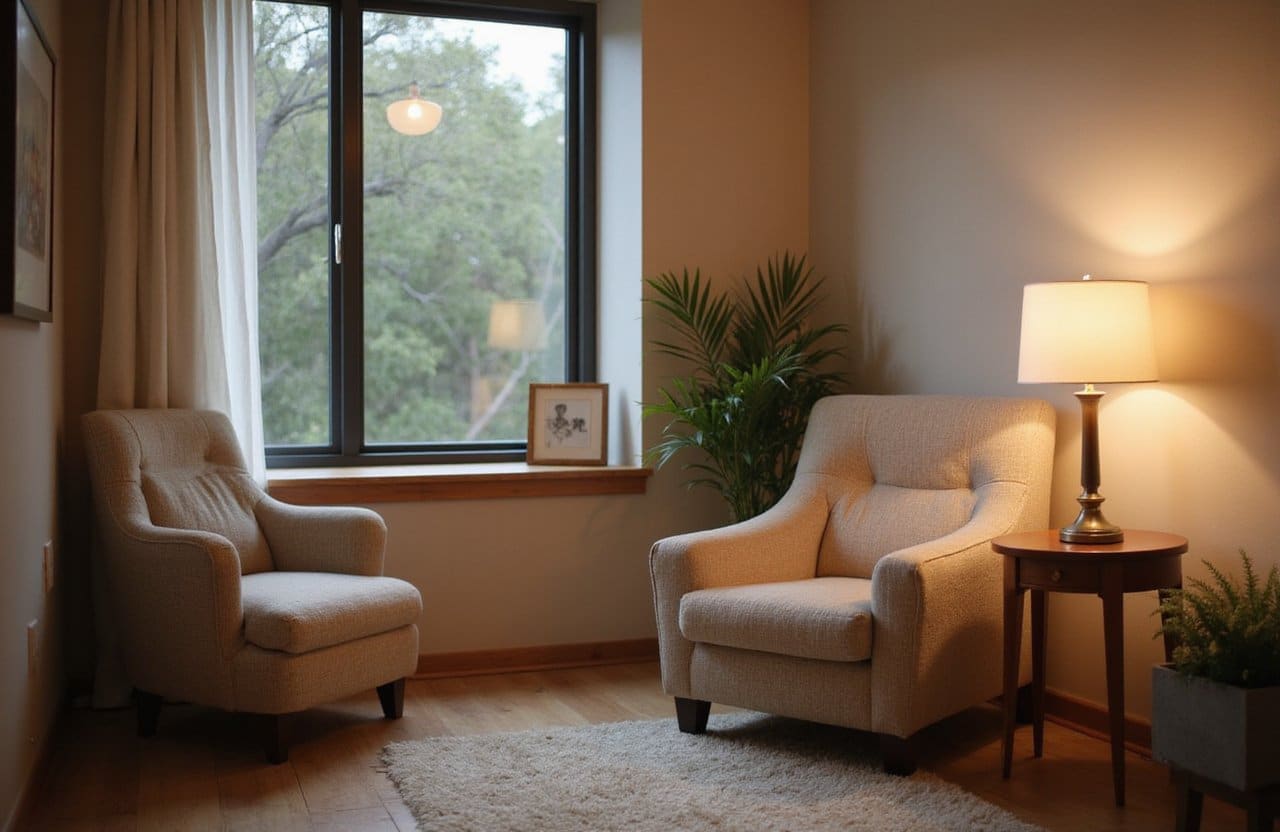 A peaceful room decor in our inpatient facility inside the Villa