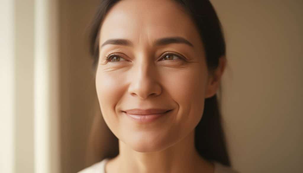 Soft natural light on a relaxed adult, capturing the peaceful environment of individual therapy services.