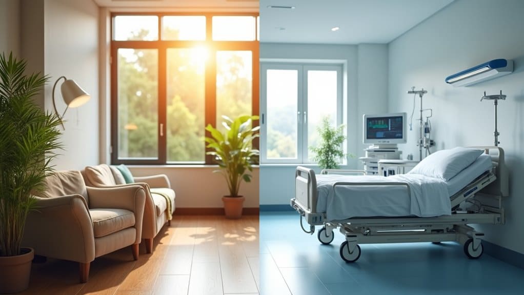 residential mental health vs hospital
